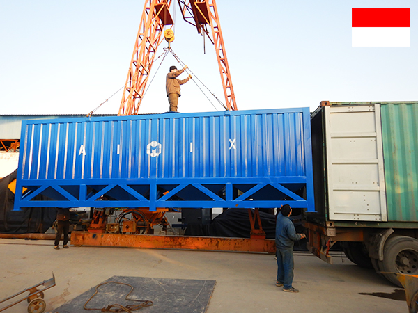AIMIX horizontal cement silo in Indonesia