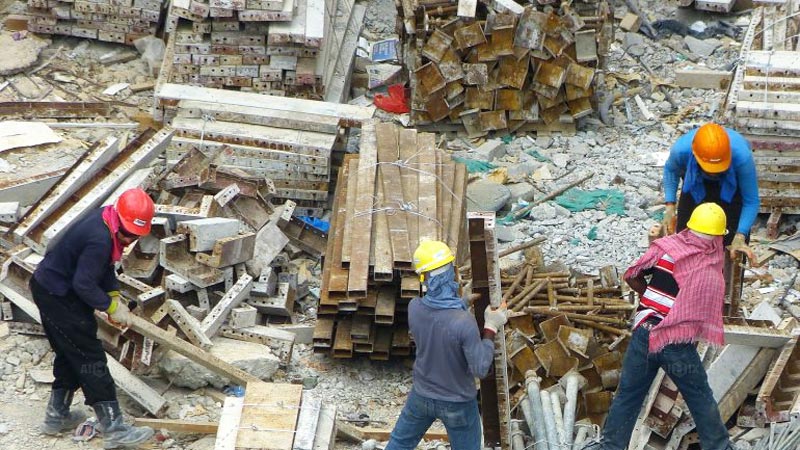 construction debris
