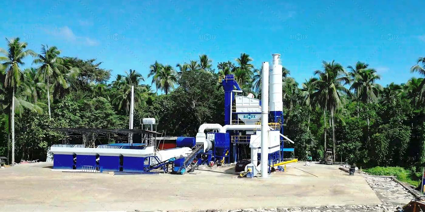 80 ton Stationary hot Asphalt Plant in the Philippines
