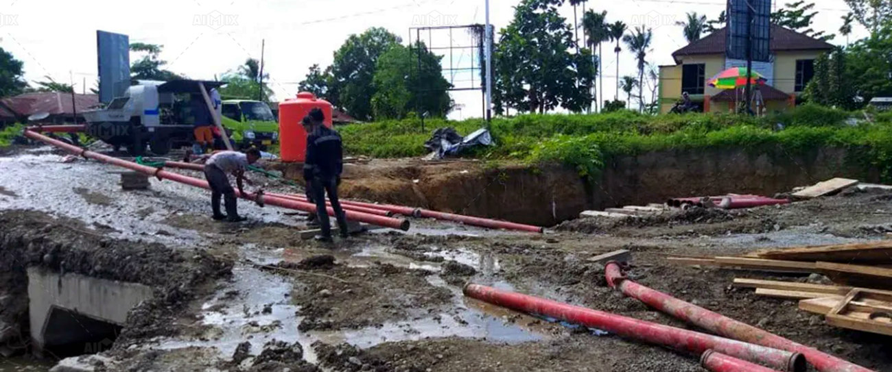 ABT30C diesel concrete pump in Papua Indonesia