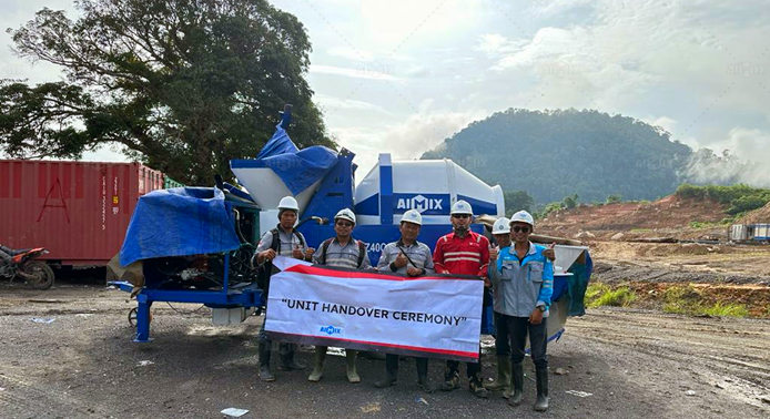 abjz40c Mixing Concrete Pump Indonesia Project
