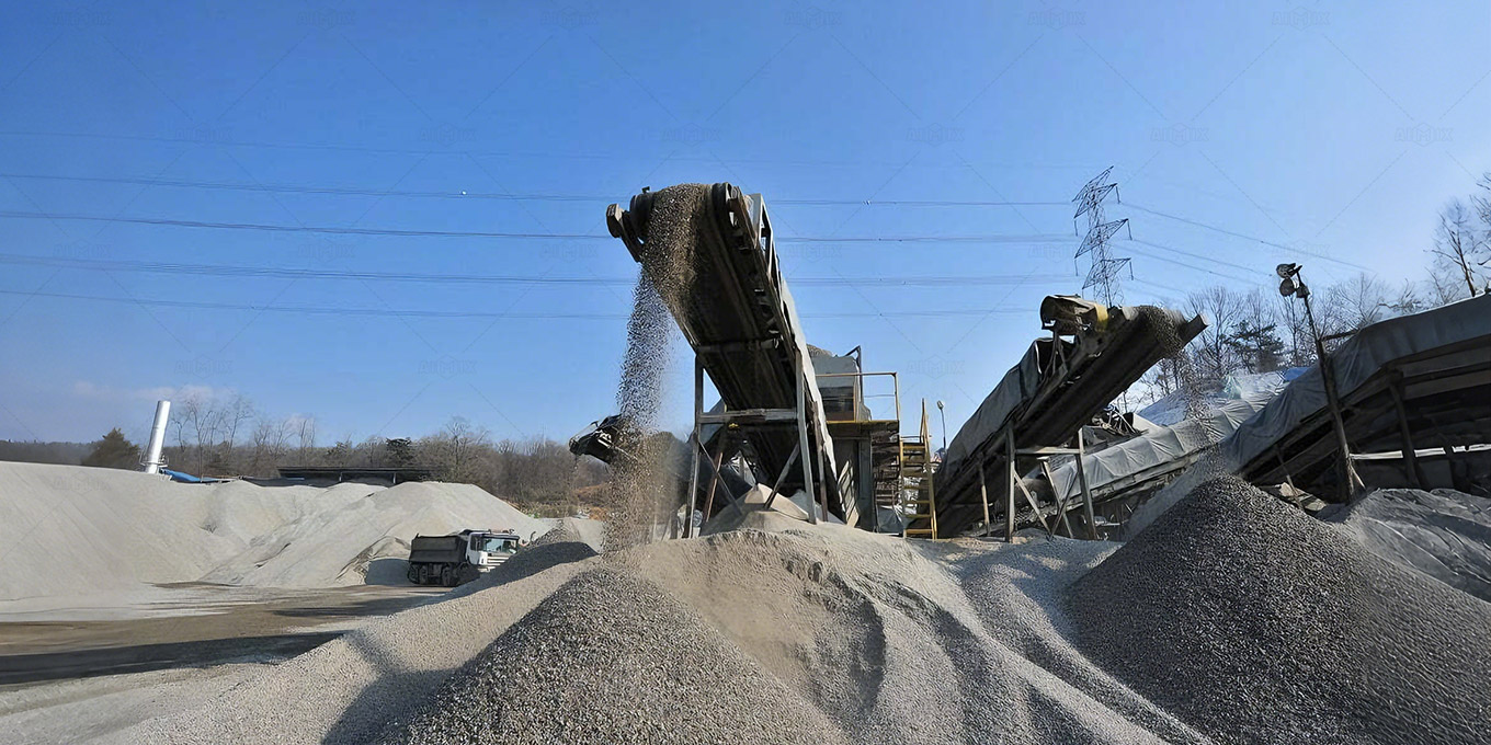 sand and aggregate production on-site